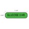 Nevs Label, Glucose 3 HR 5/16" x 1-1/4" Lime w/ black L-5408 - alternate 2